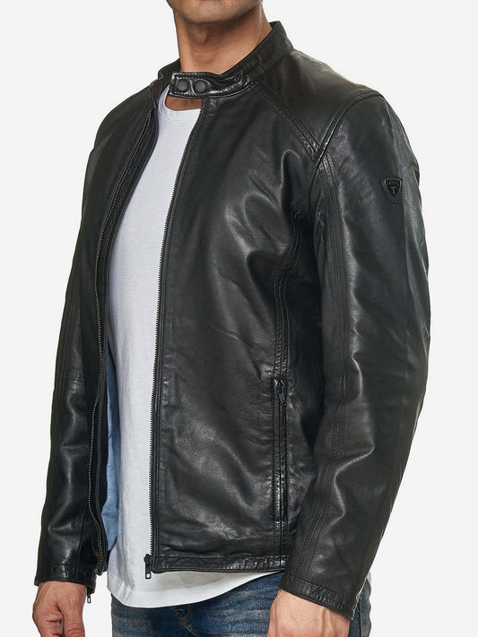 Tazzio Herren Jacke Lederjacke Echtleder 19707