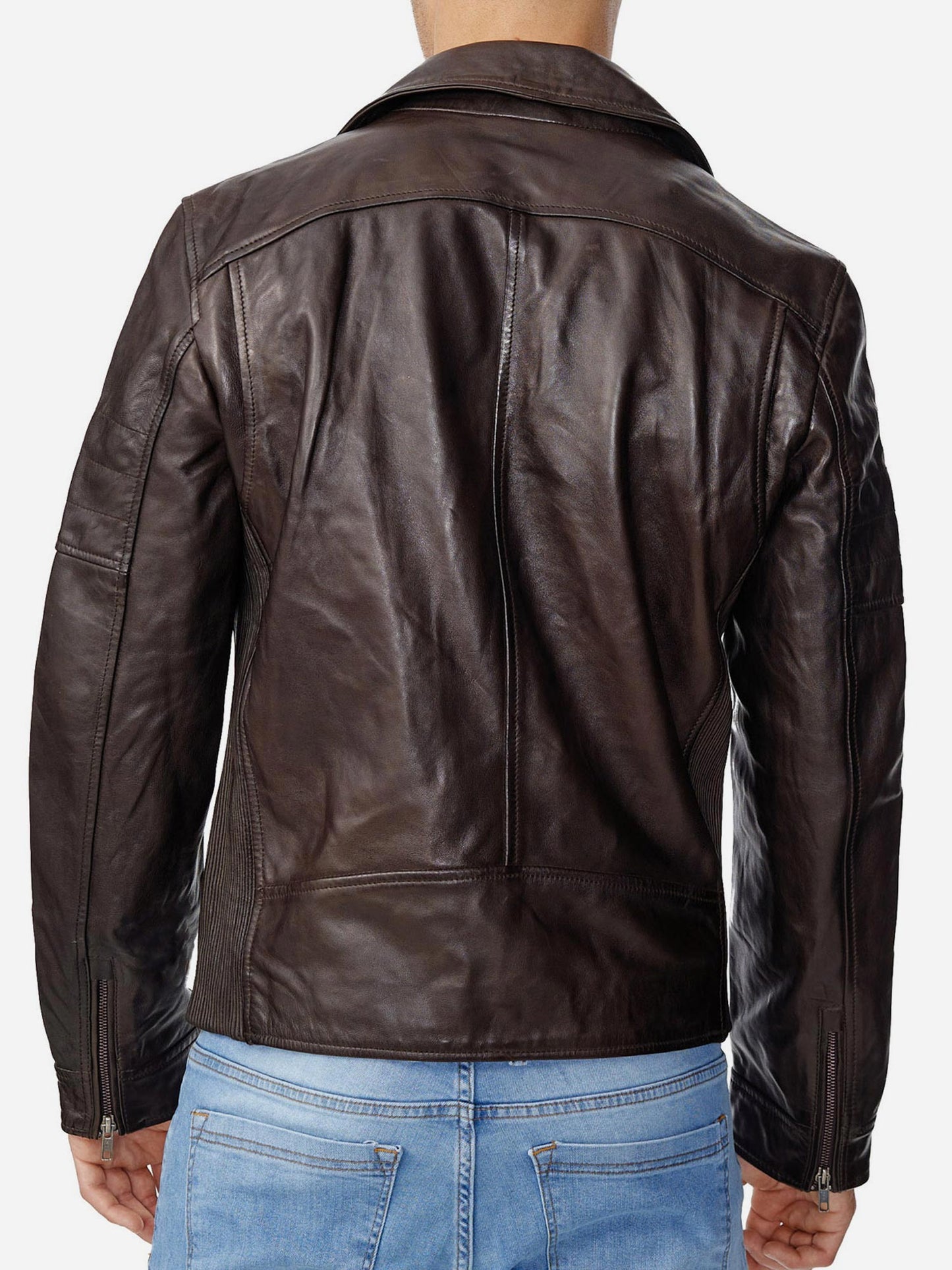 Tazzio Herren Jacke Lederjacke Biker Echtleder 19708