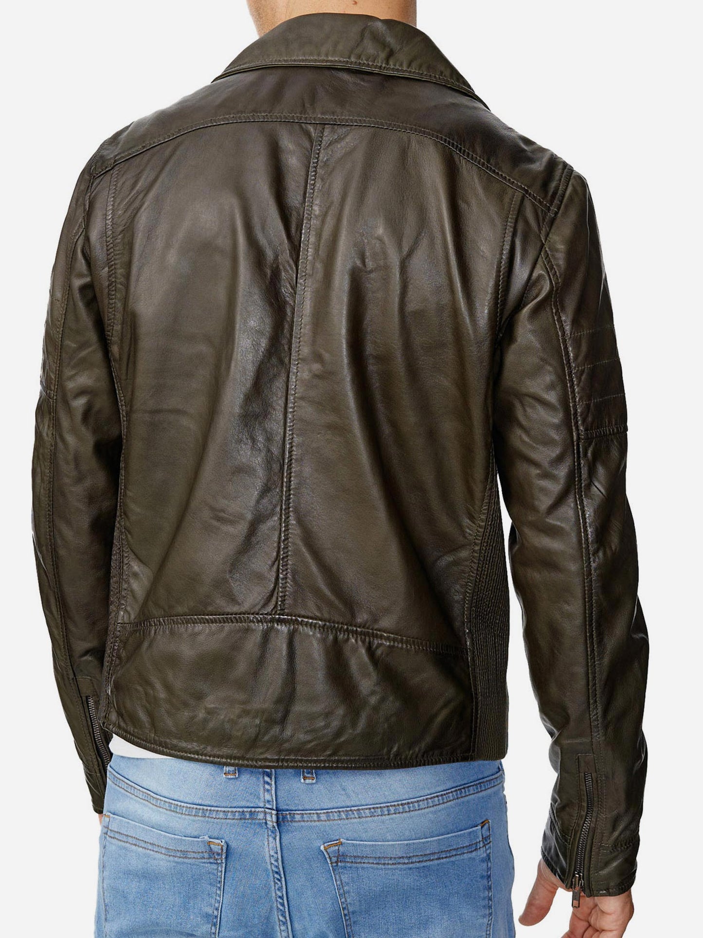 Tazzio Herren Jacke Lederjacke Biker Echtleder 19708