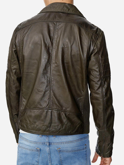 Tazzio Herren Jacke Lederjacke Biker Echtleder 19708