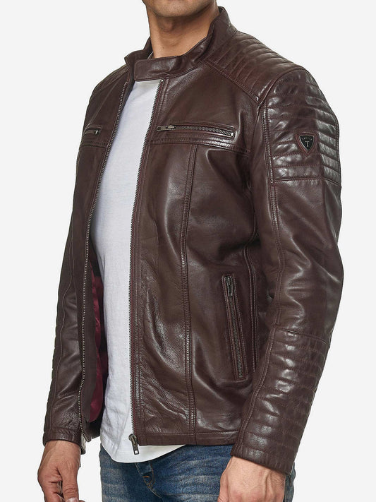 Tazzio Herren Jacke Lederjacke Biker Echtleder 19709