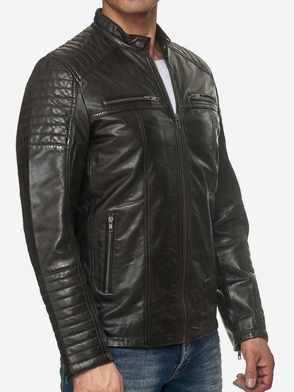 Tazzio Herren Jacke Lederjacke Biker Echtleder 19709