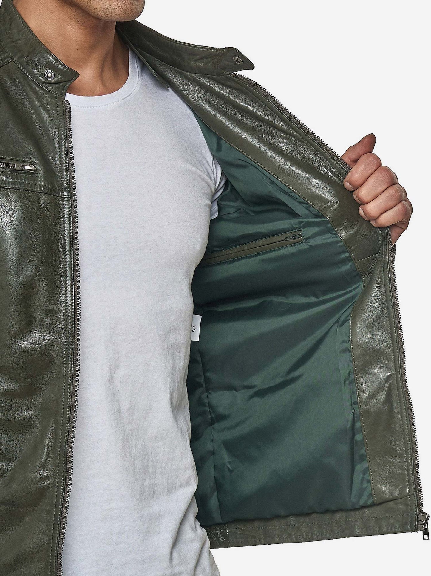 Tazzio Herren Jacke Lederjacke Biker Echtleder 19709