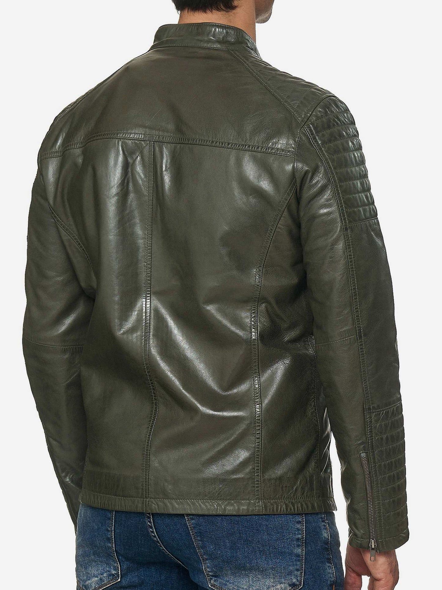 Tazzio Herren Jacke Lederjacke Biker Echtleder 19709