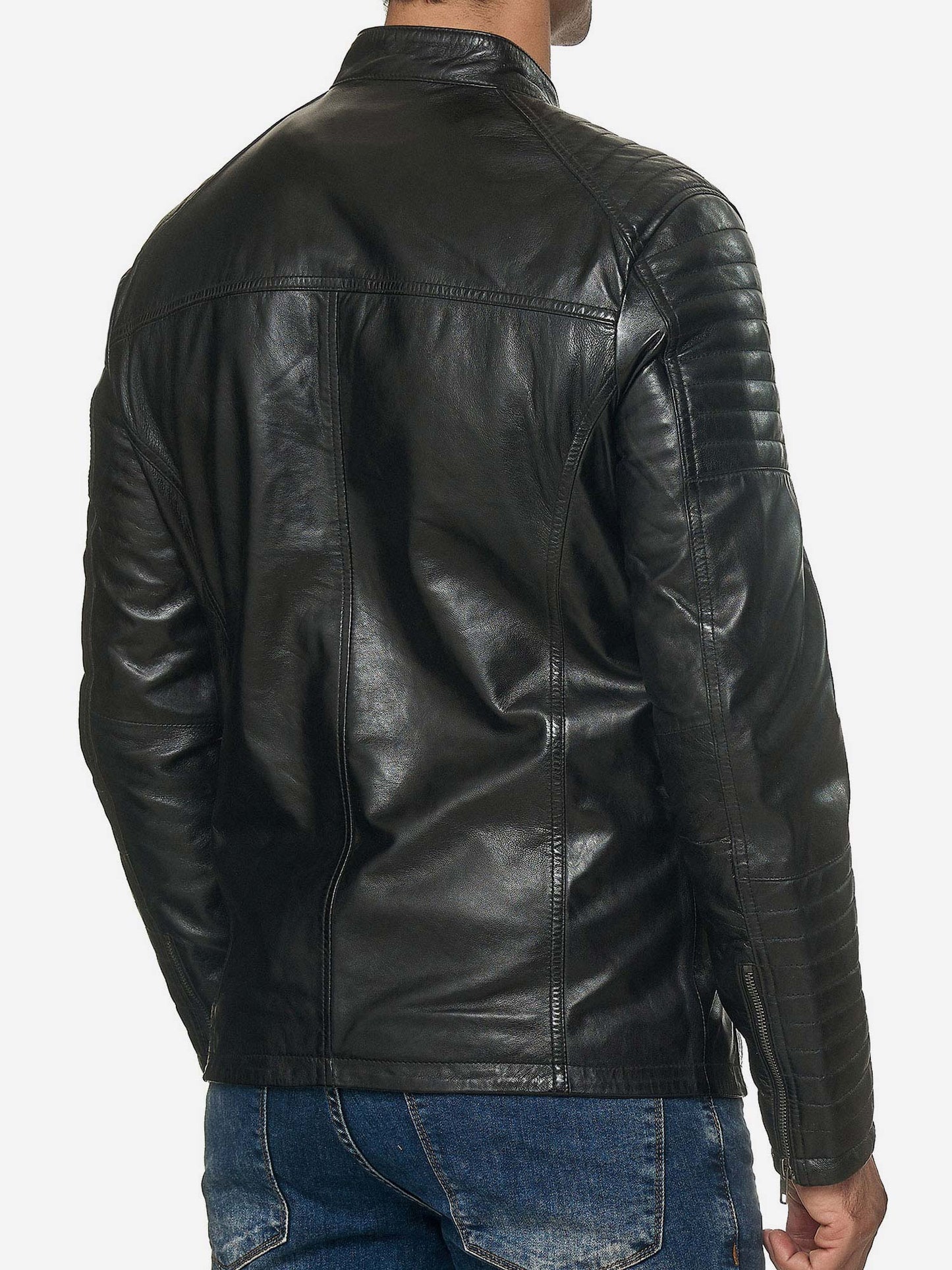 Tazzio Herren Jacke Lederjacke Biker Echtleder 19709