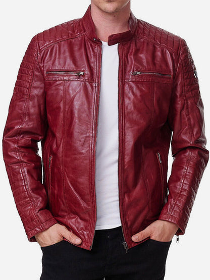 Tazzio Herren Jacke Lederjacke Biker Echtleder 19709