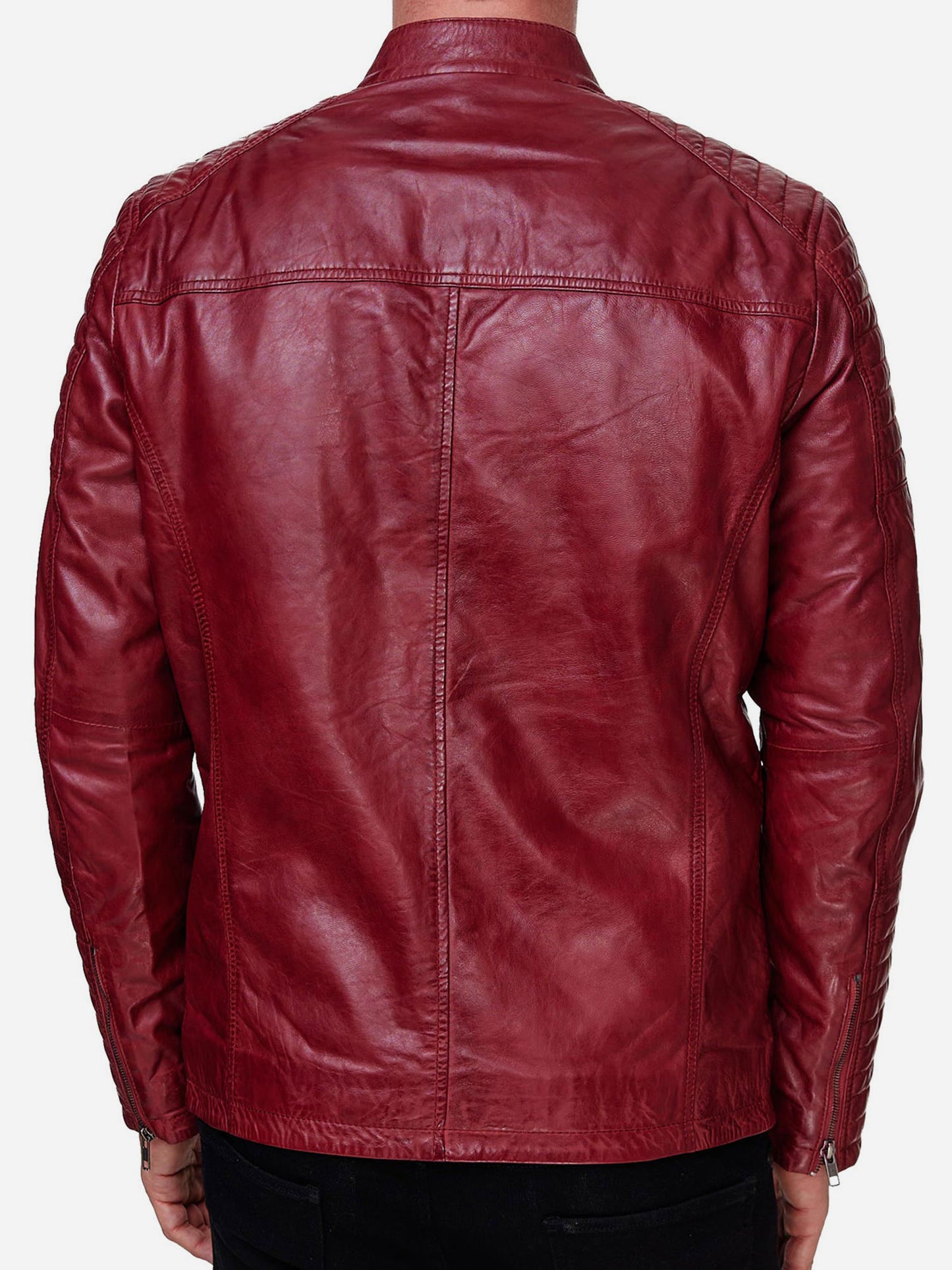 Tazzio Herren Jacke Lederjacke Biker Echtleder 19709