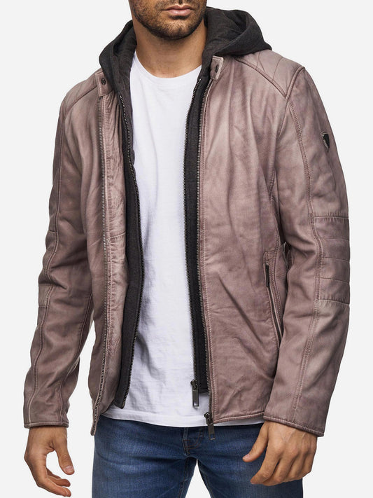 Tazzio Herren Lederjacke Two-in-One Style 19710
