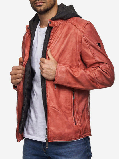 Tazzio Herren Lederjacke Two-in-One Style 19710