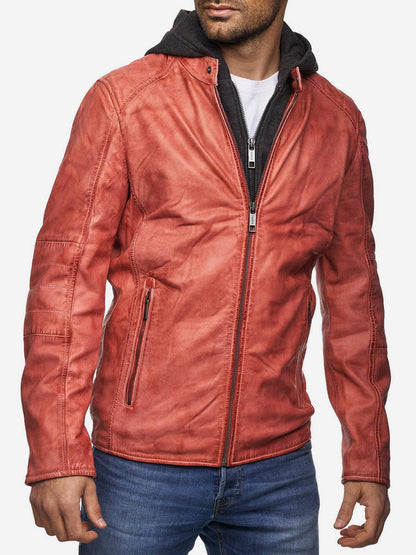 Tazzio Herren Lederjacke Two-in-One Style 19710