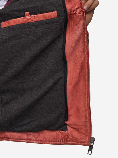 Tazzio Herren Lederjacke Two-in-One Style 19710