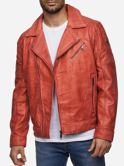 Tazzio Herren Lederjacke Biker-Look 19712