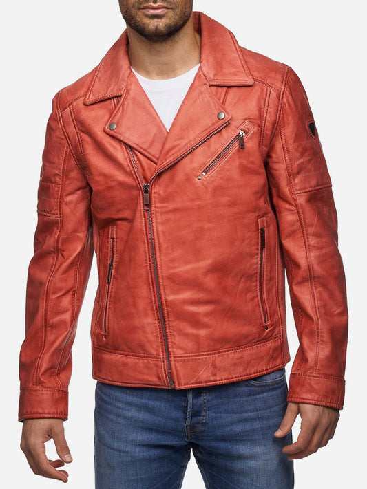 Tazzio Herren Lederjacke Biker-Look 19712