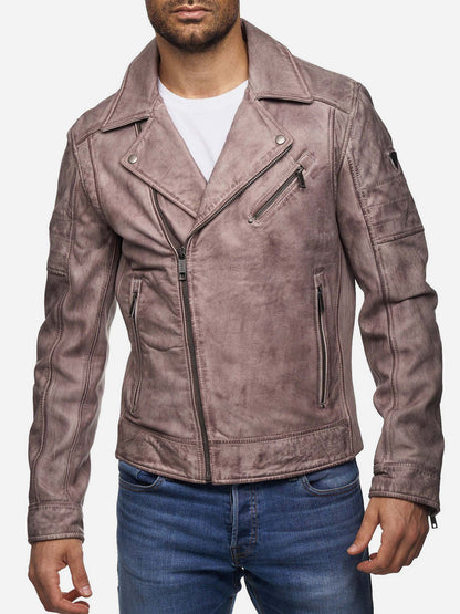 Tazzio Herren Lederjacke Biker-Look 19712