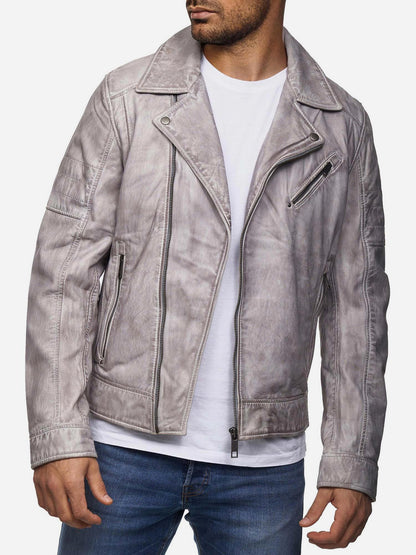 Tazzio Herren Lederjacke Biker-Look 19712