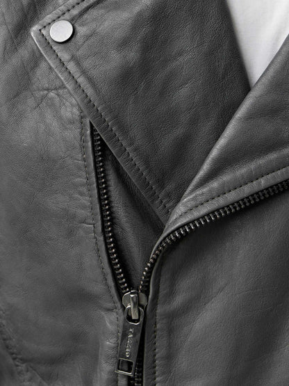 Tazzio Herren Lederjacke Biker-Look 19713