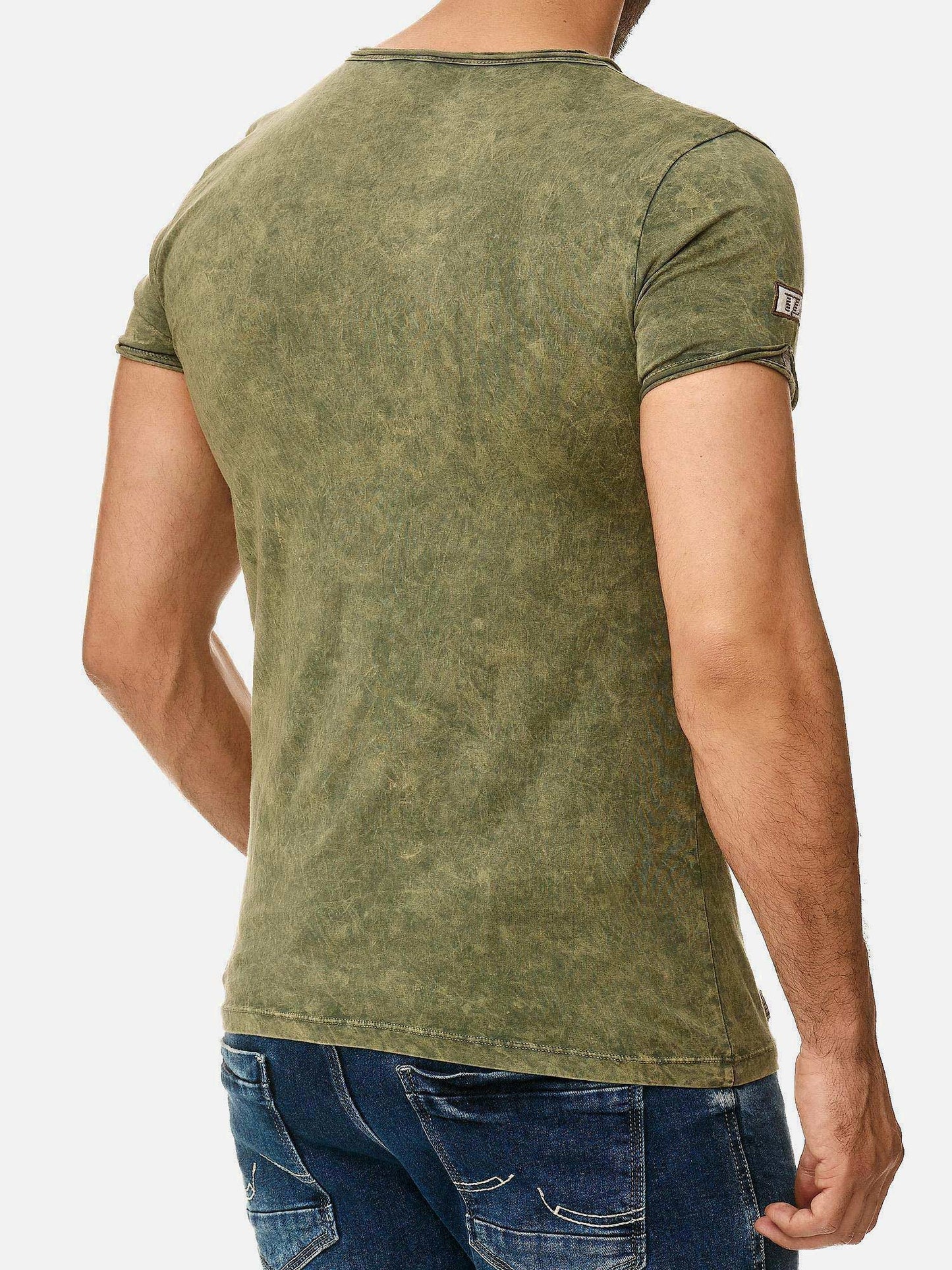 T-shirt Tazzio pour homme, délavé à l'huile 4050-1