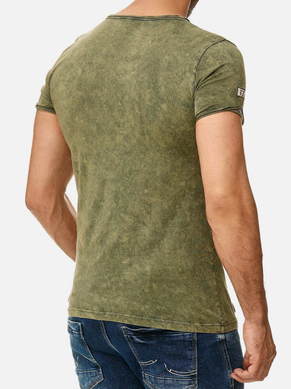 T-shirt Tazzio pour homme, délavé à l'huile 4050-1