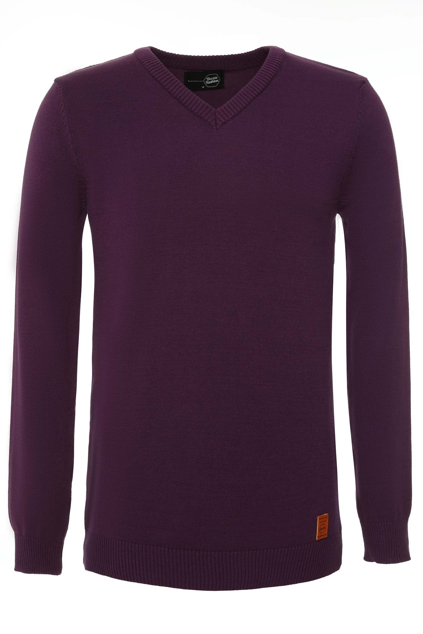 Tazzio Herren Strickpullover V-Ausschnitt 401