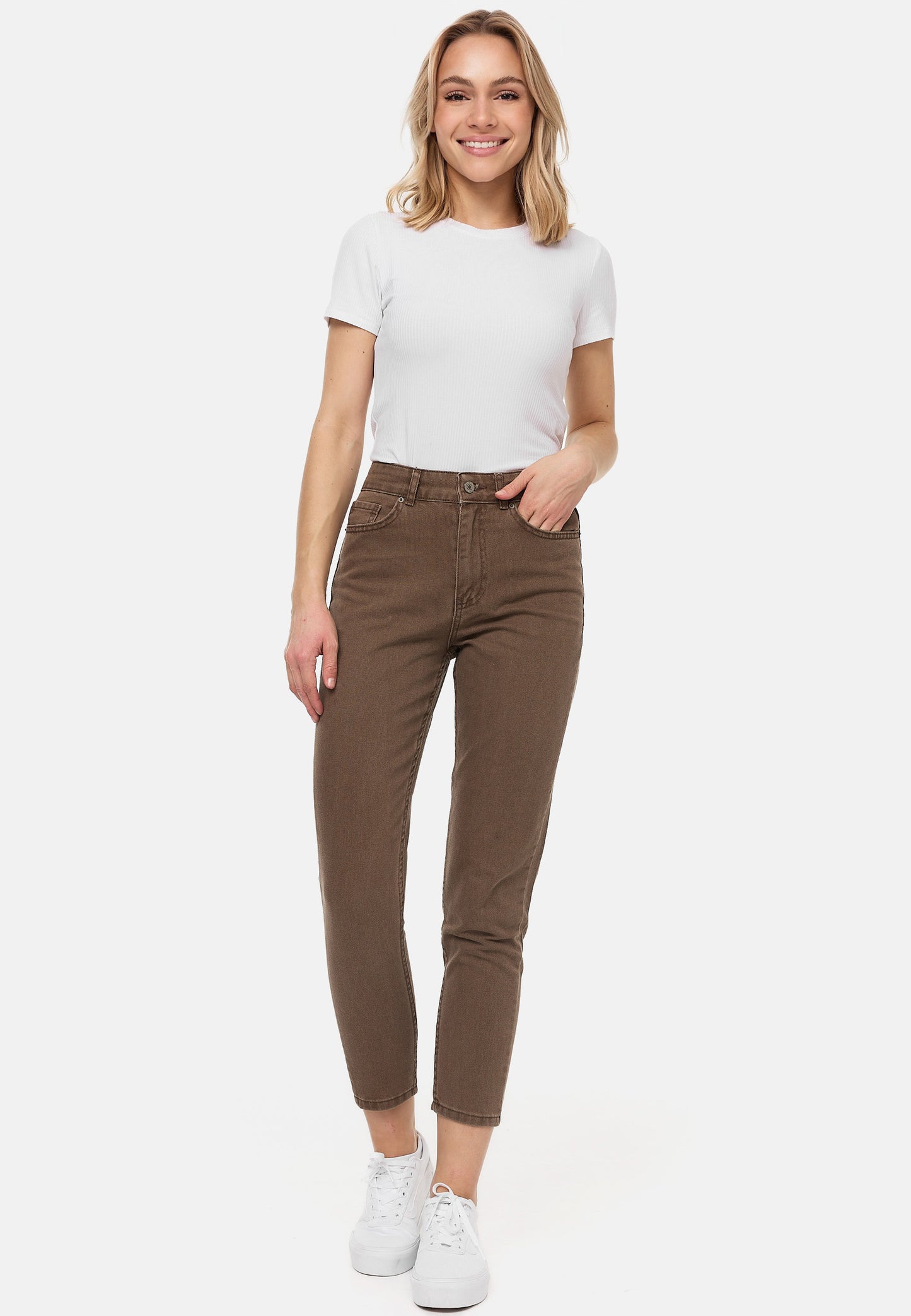 Tazzio Damen Mom Fit Jeans F129