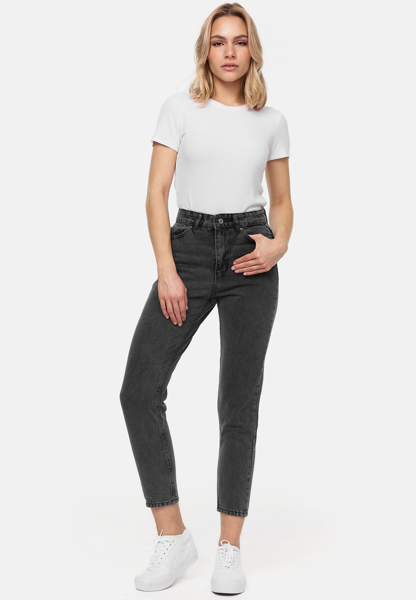 Tazzio Damen Mom Fit Jeans F129