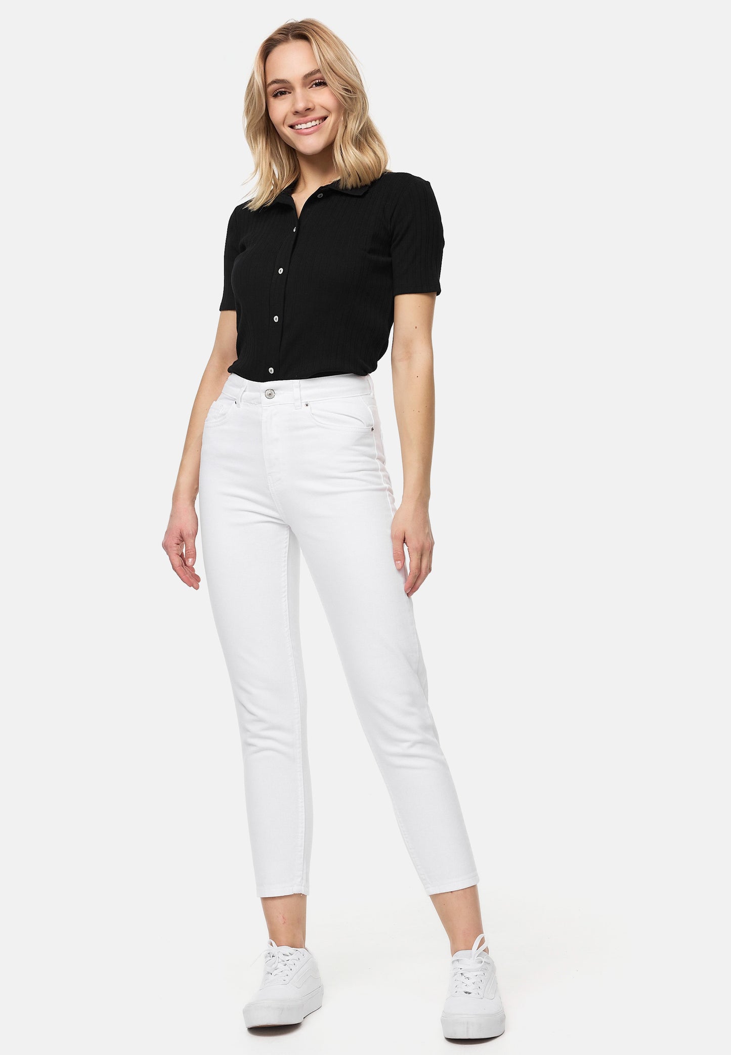 Tazzio Damen Mom Fit Jeans F129