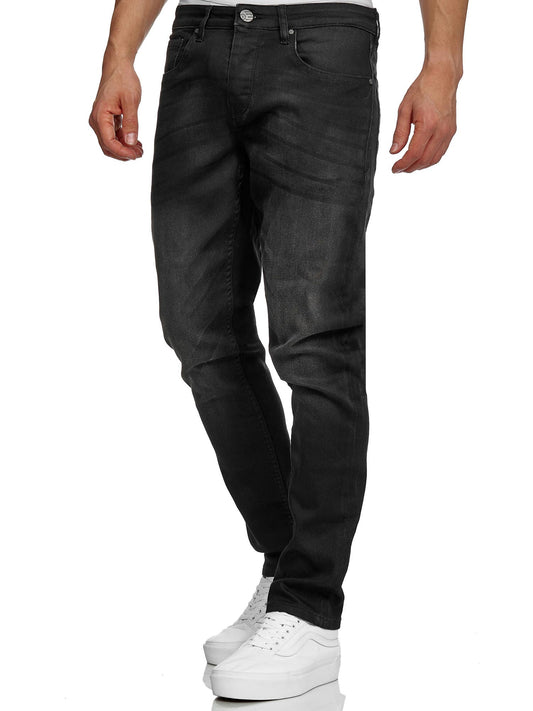 Tazzio Herren Jeans Regular Fit A106 Schwarz