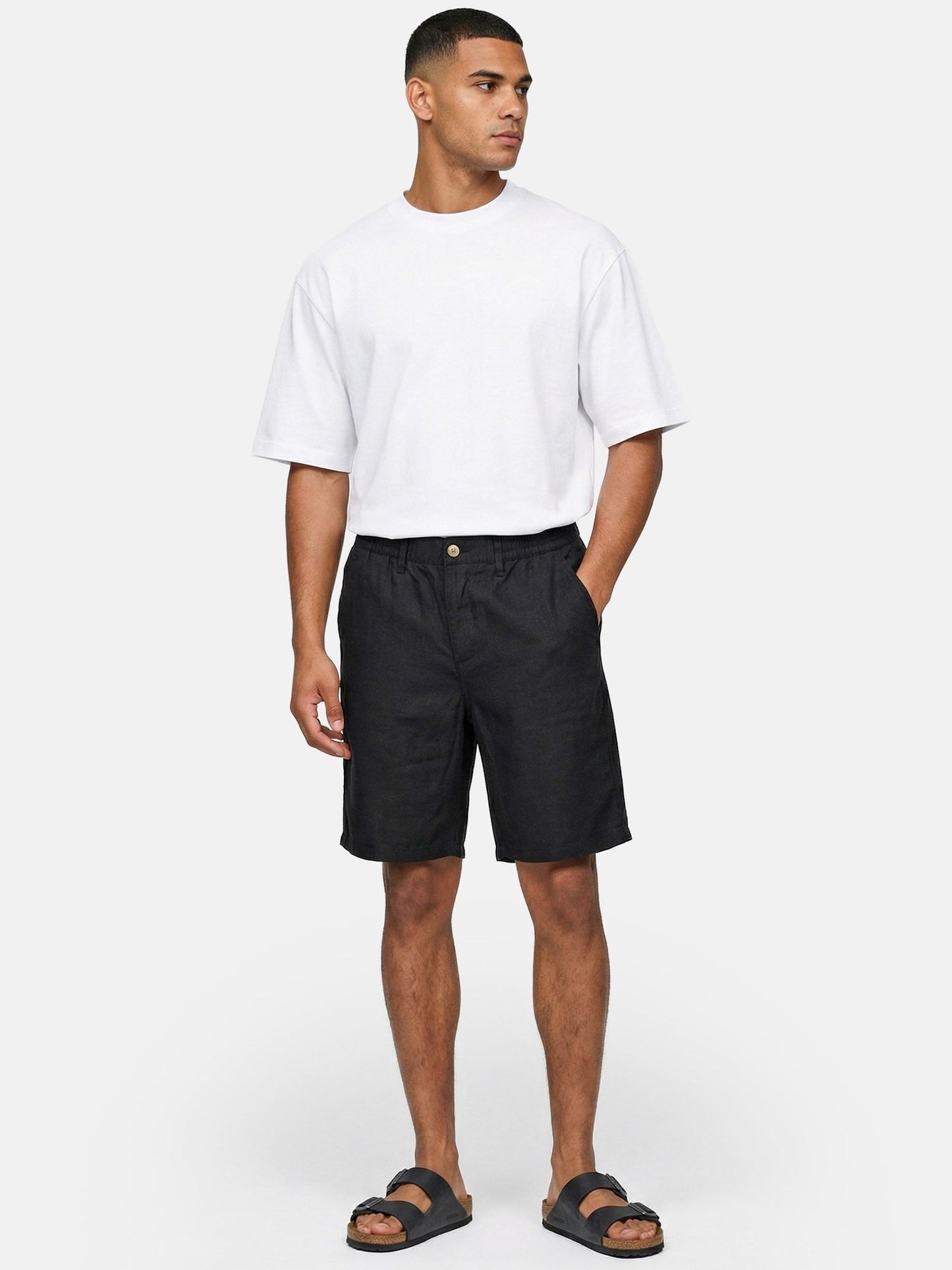 Tazzio Herren Leinen Shorts A212