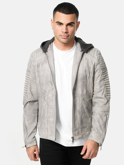 Tazzio Herren Lederjacke Biker-Look A800
