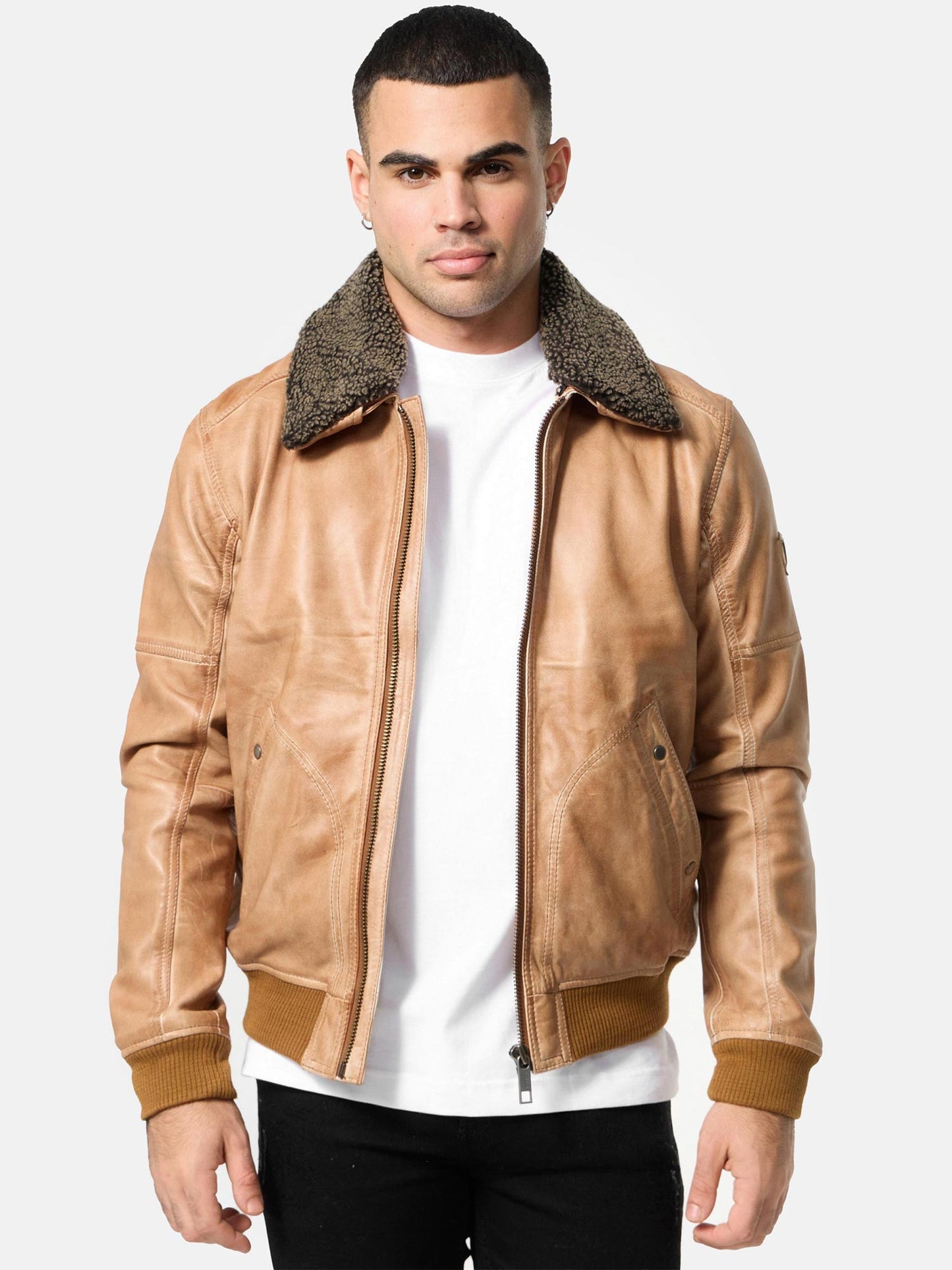 Tazzio Herren Lederjacke A801