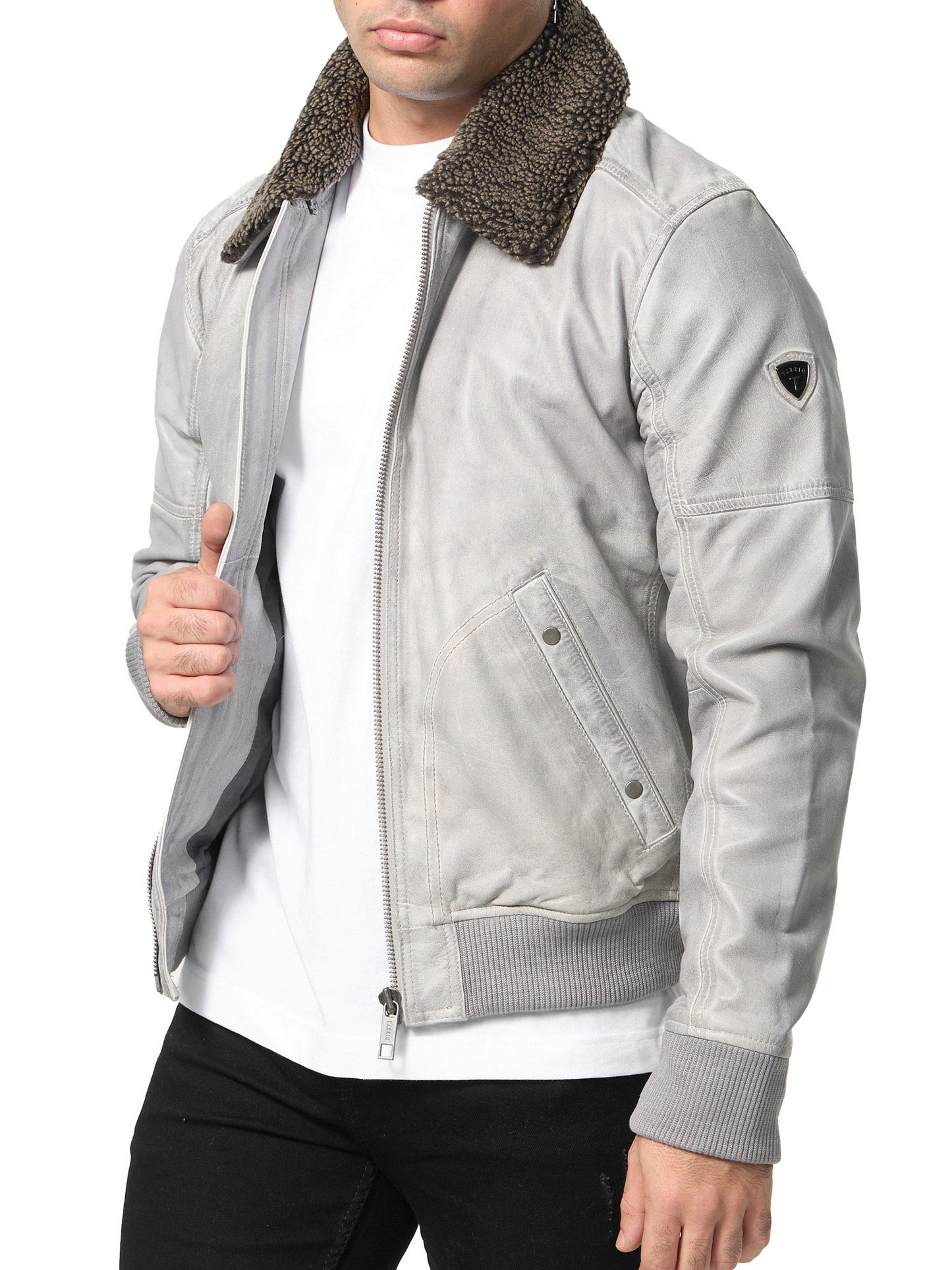 Tazzio Herren Lederjacke A801