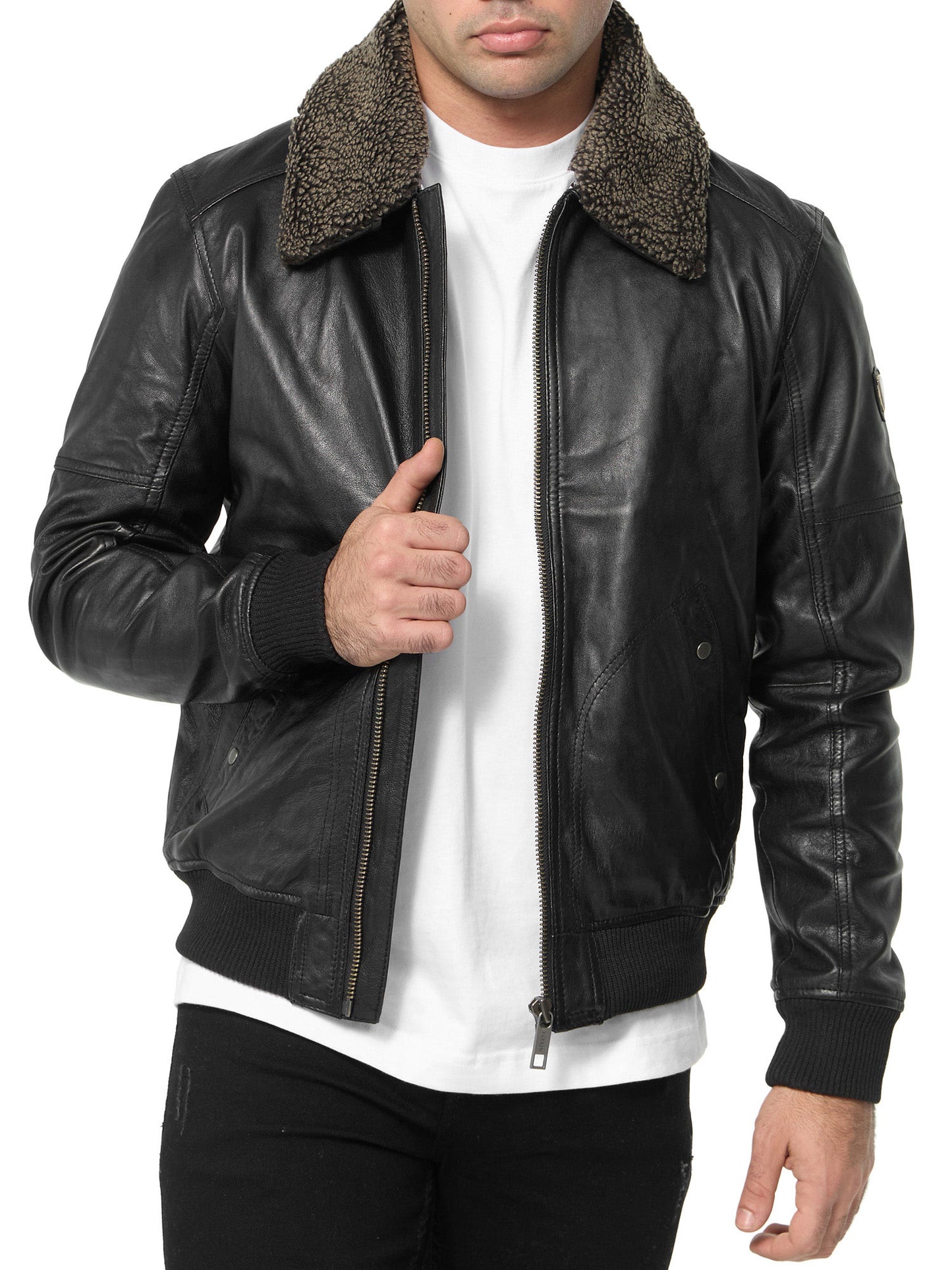 Tazzio Herren Lederjacke A801