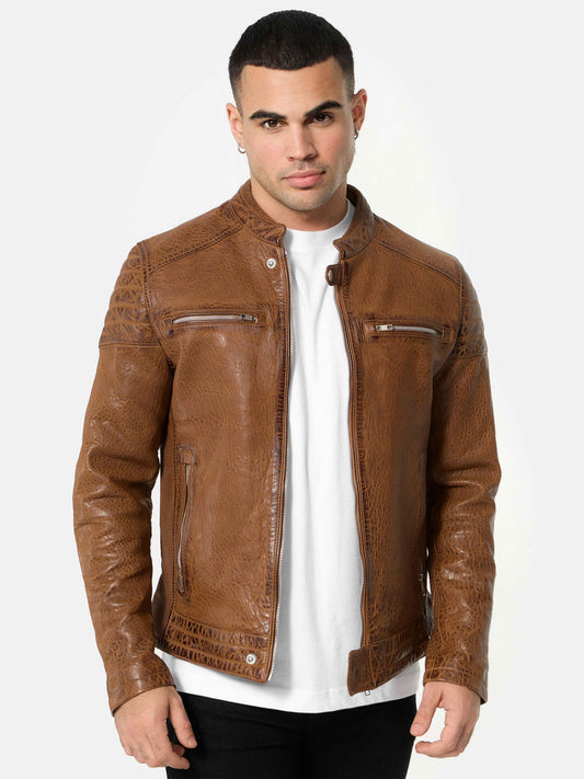 Tazzio Herren Lederjacke A803