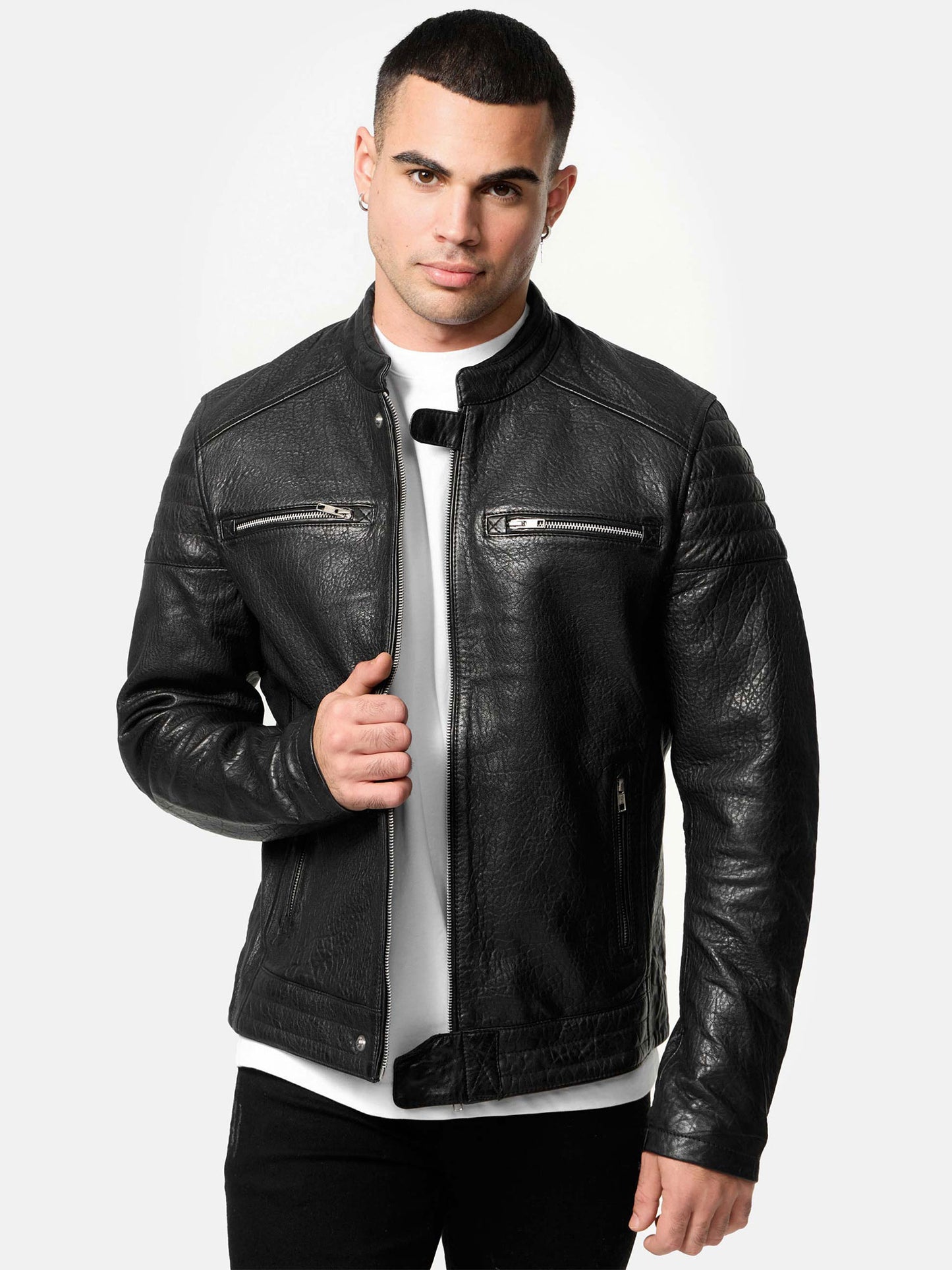 Tazzio Herren Lederjacke A803
