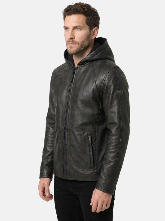 Tazzio Herren Lederjacke A805