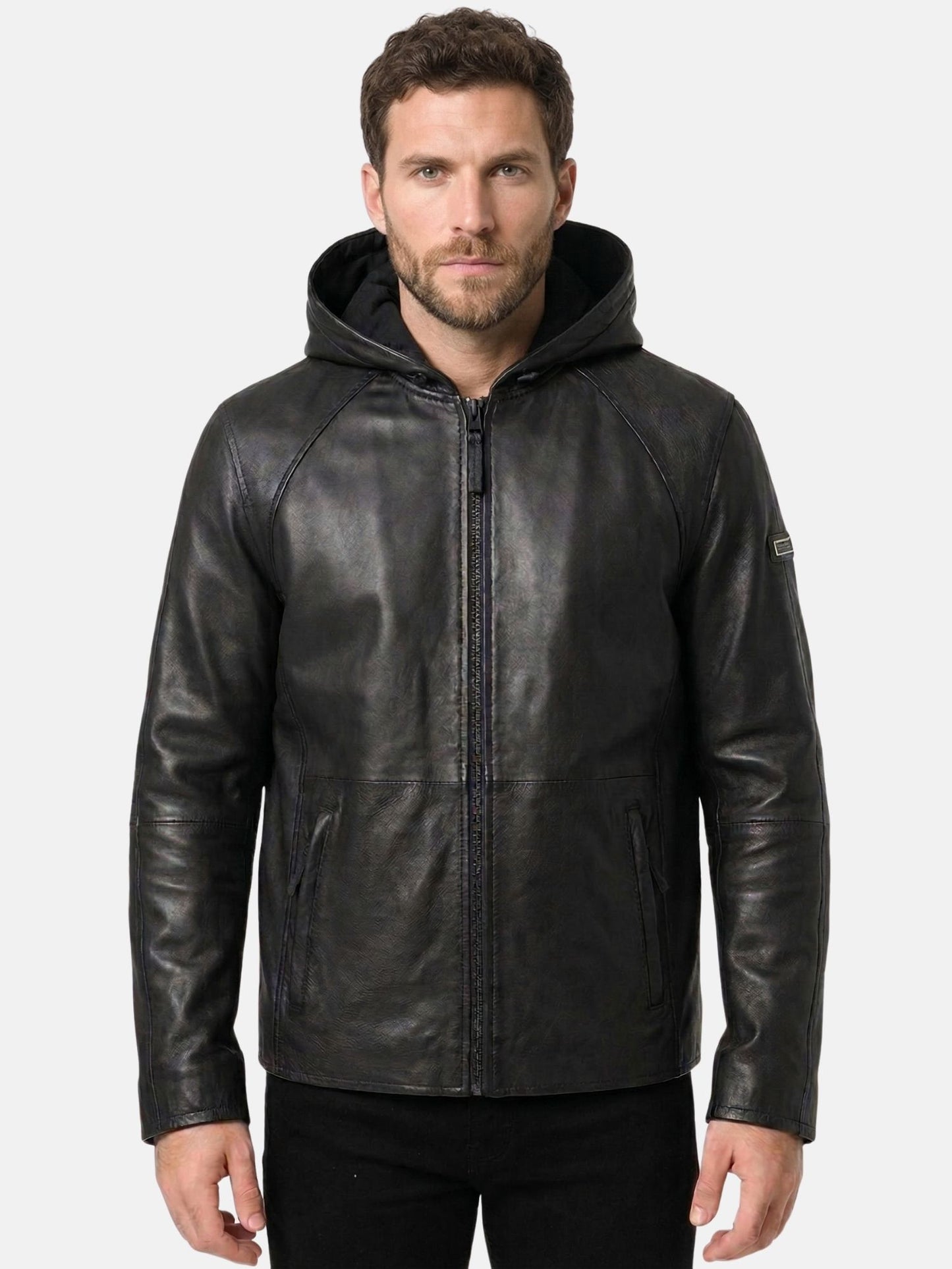 Tazzio Herren Lederjacke A805