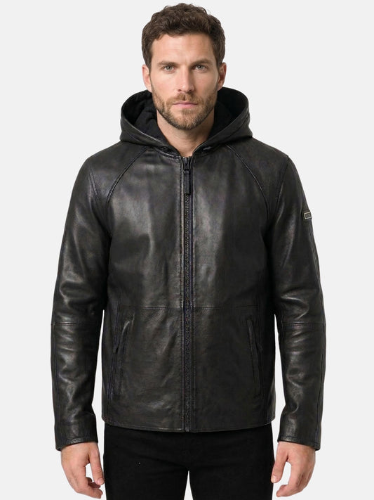 Tazzio Herren Lederjacke A805