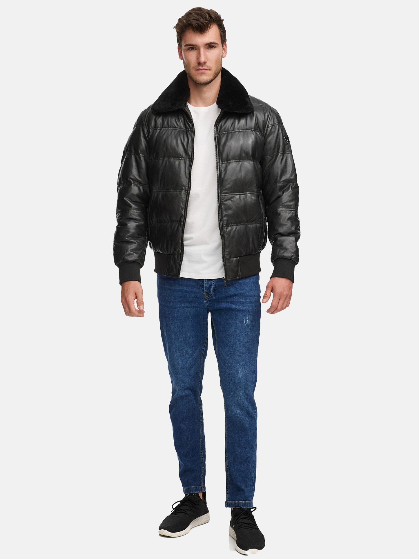Tazzio Herren Lederjacke A806