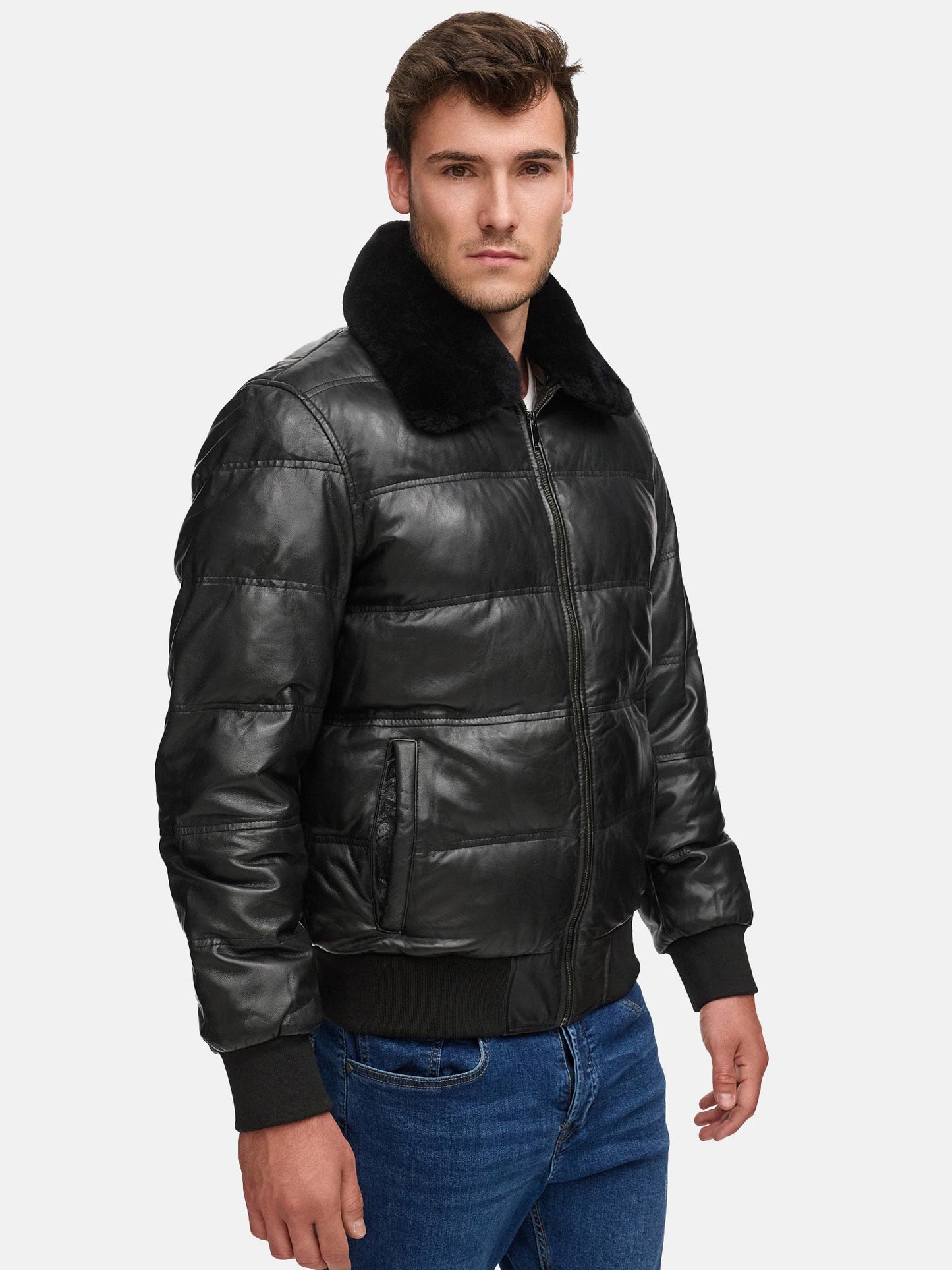 Tazzio Herren Lederjacke A806