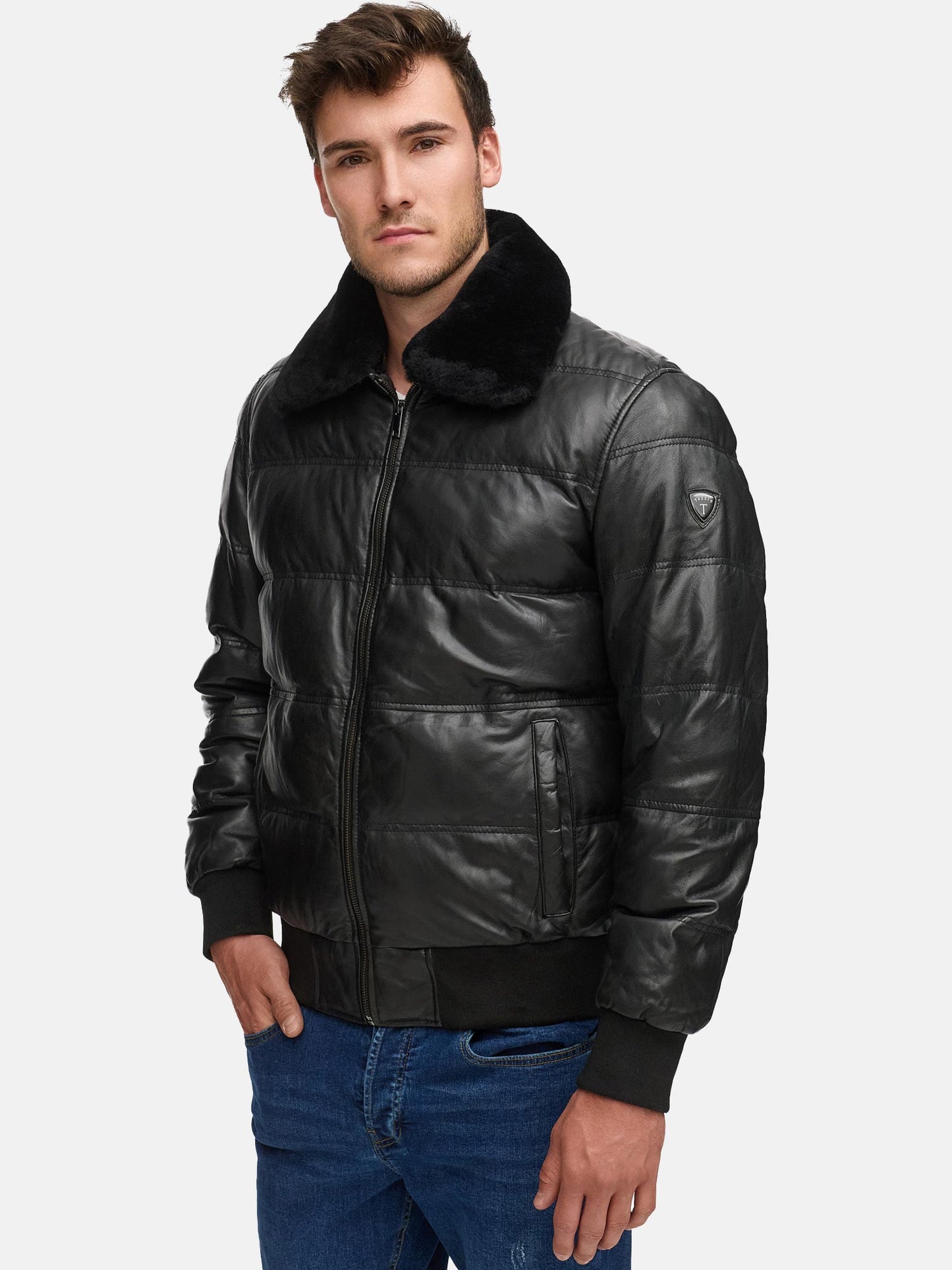 Tazzio Herren Lederjacke A806