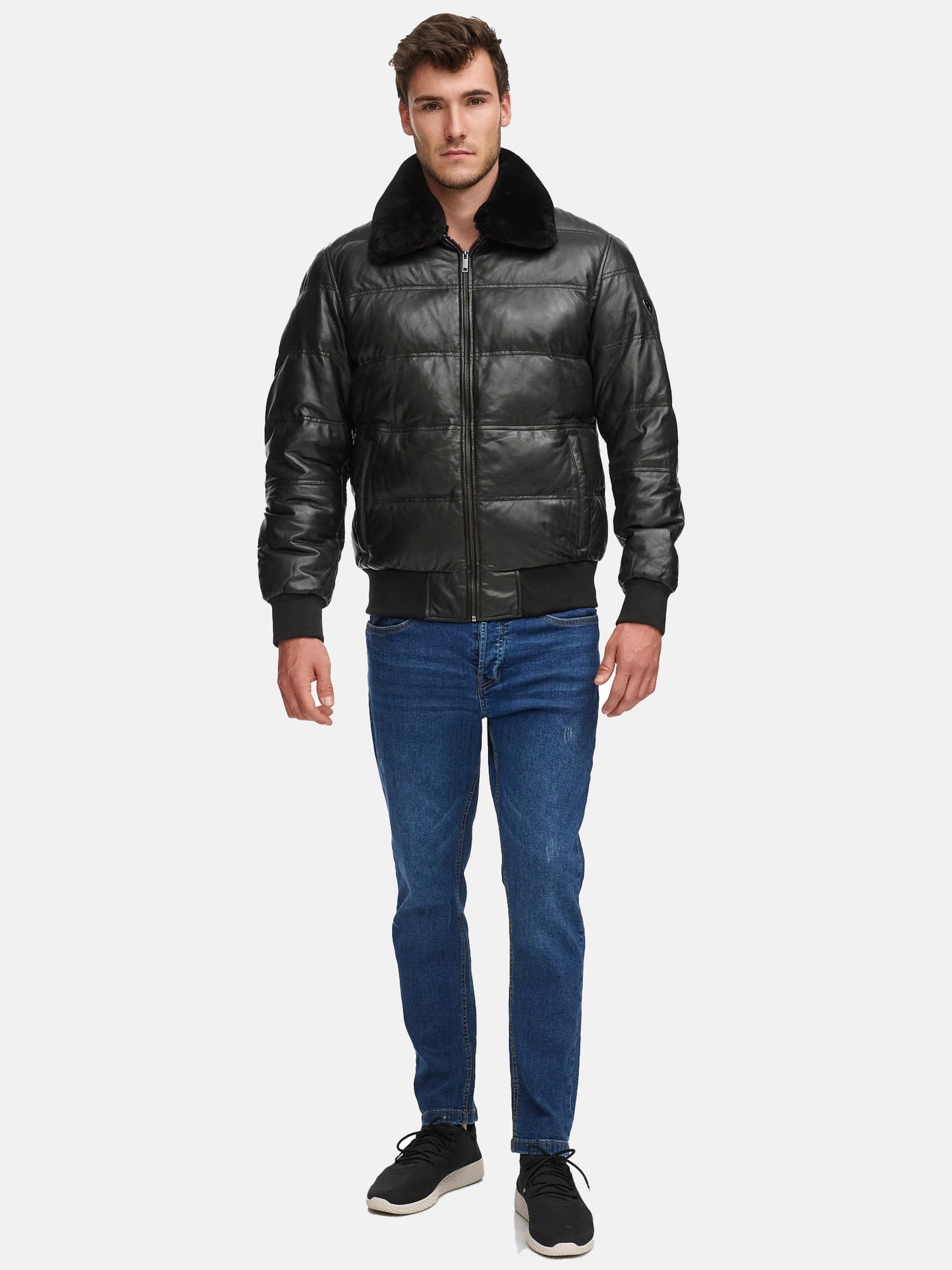 Tazzio Herren Lederjacke A806
