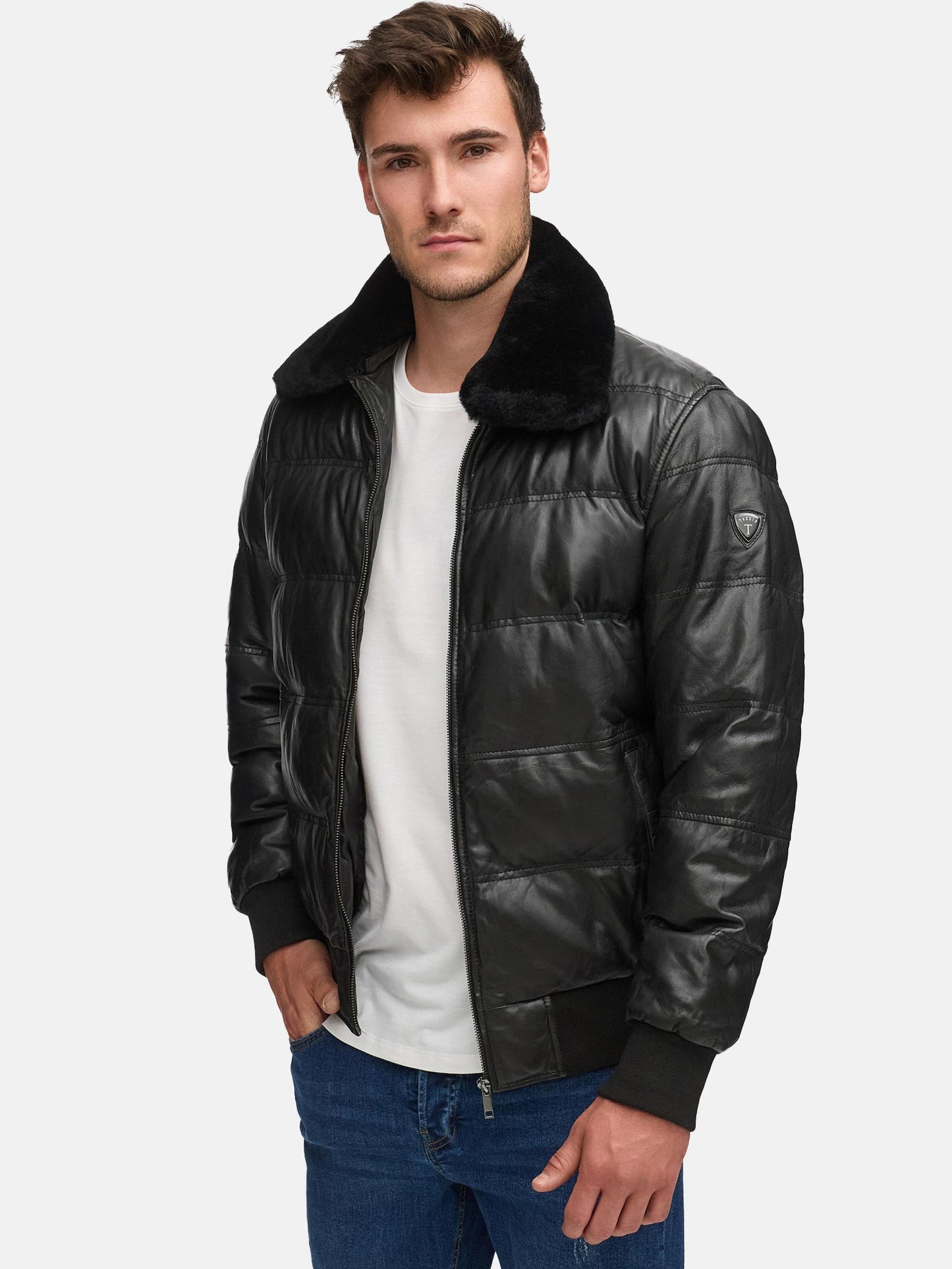 Tazzio Herren Lederjacke A806