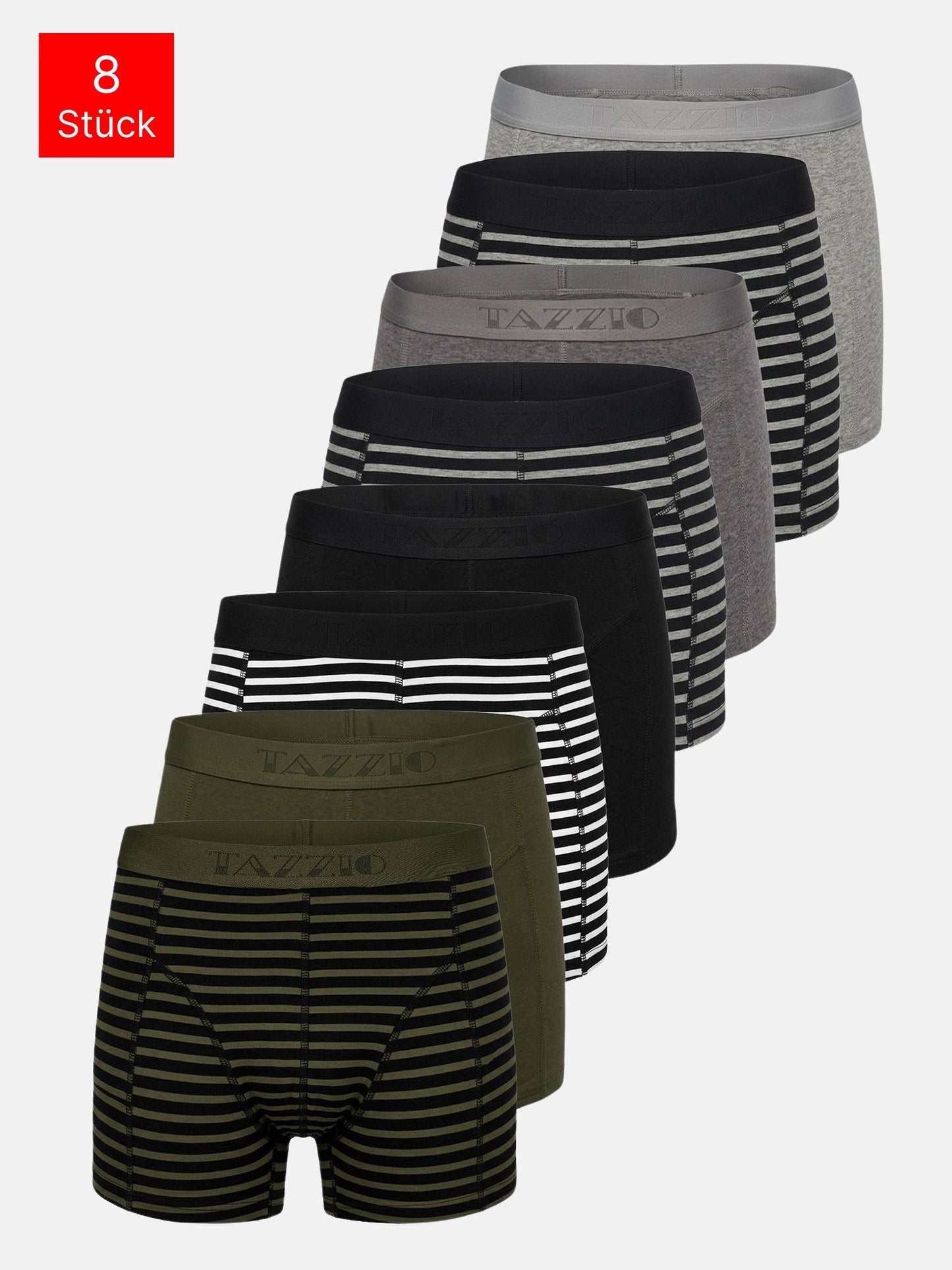 Tazzio Herren Boxershorts 8er Pack BS1000