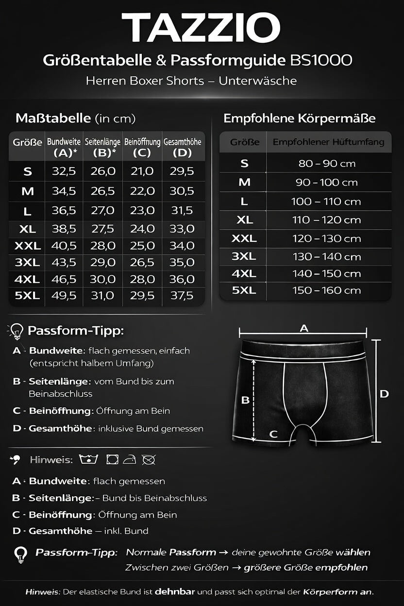 Tazzio Herren Boxershorts 8er Pack BS1000