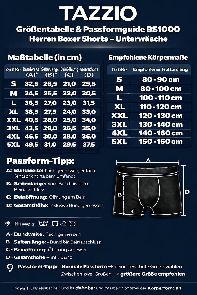 Tazzio Herren Boxershorts 8er Pack BS1000
