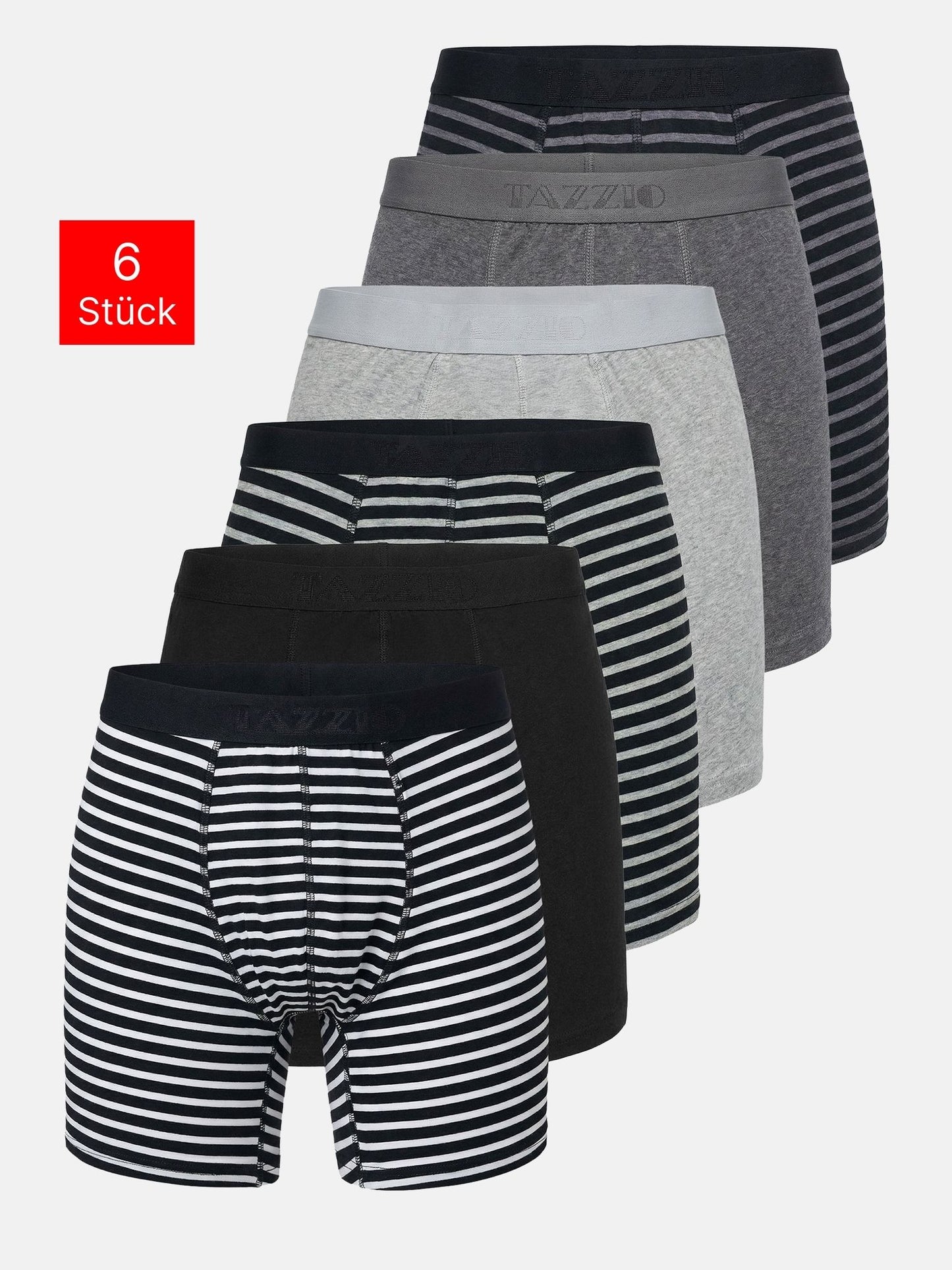Tazzio Herren Boxershorts 6er Pack BS1002