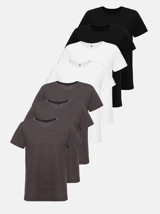 Lot de 7 t-shirts à col rond pour homme Tazzio E106