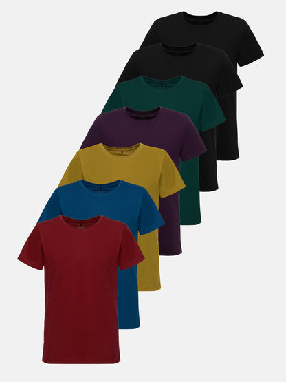 Lot de 7 t-shirts à col rond pour homme Tazzio E106