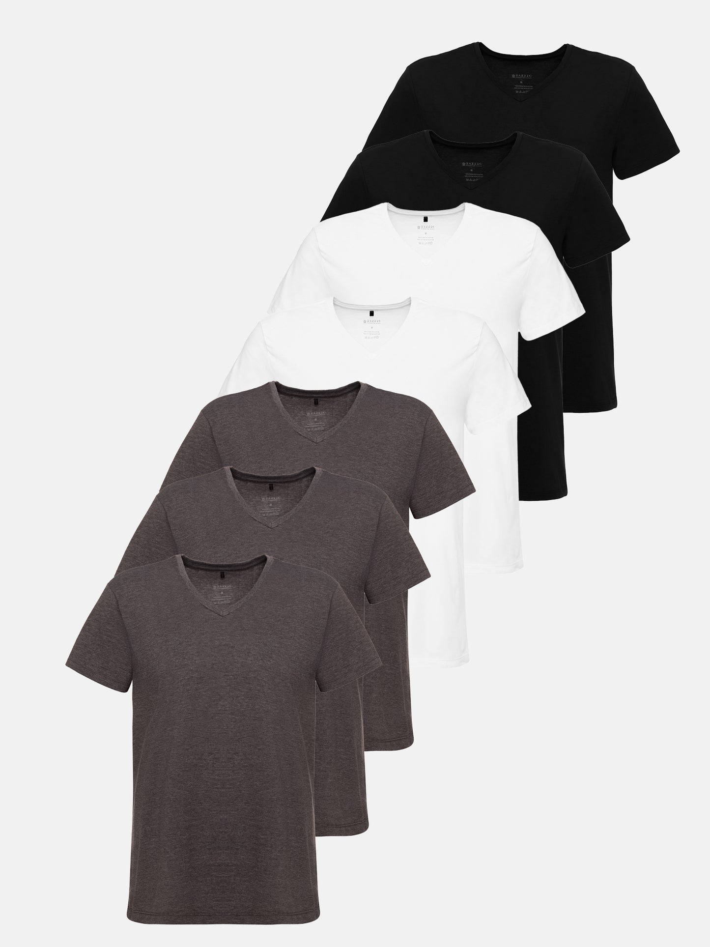 Lot de 7 t-shirts à col en V pour homme Tazzio E107