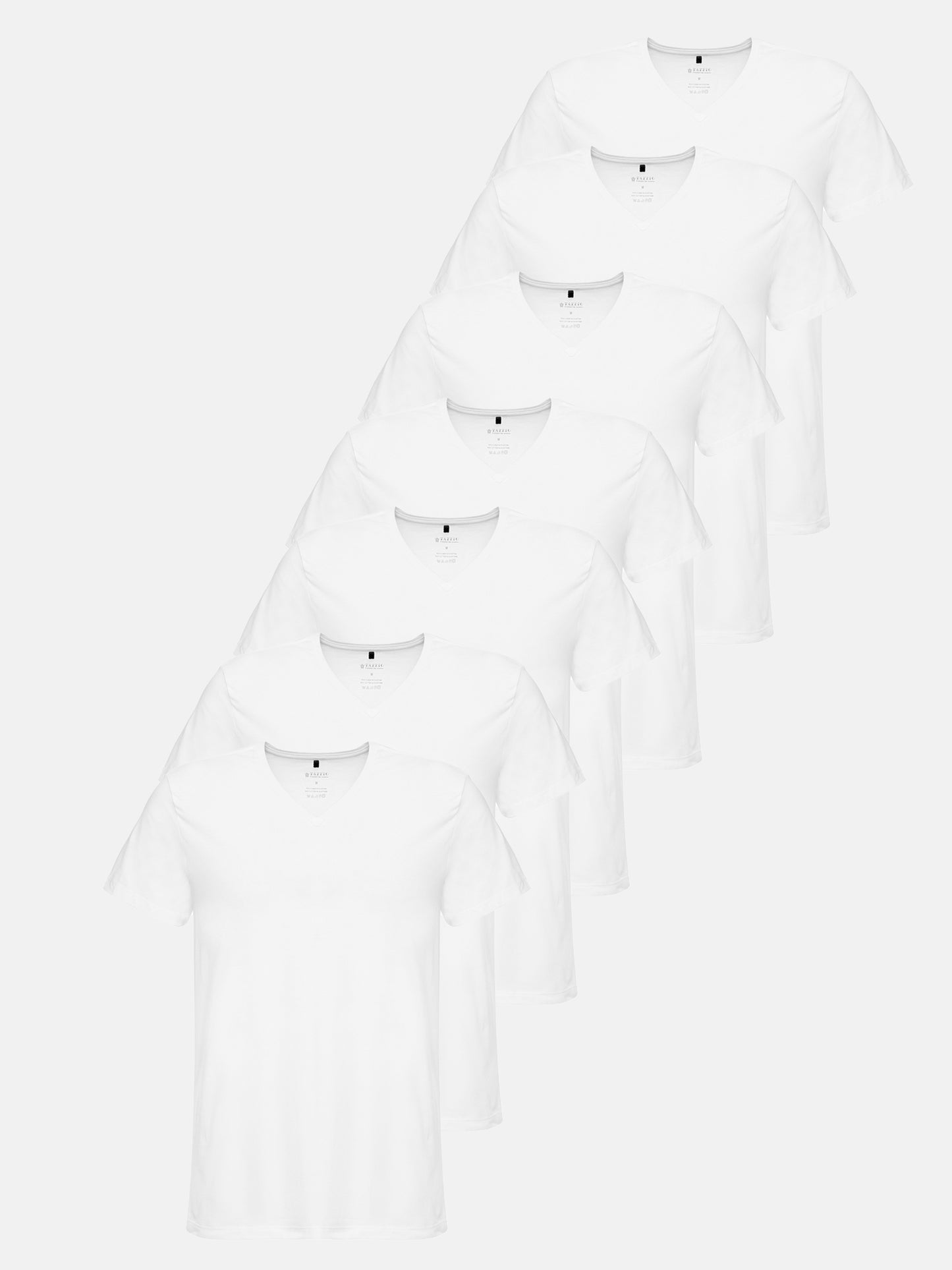 Lot de 7 t-shirts à col en V pour homme Tazzio E107